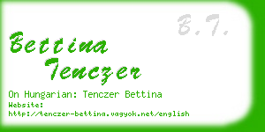 bettina tenczer business card